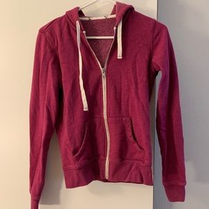 Dark pink zip up hoodie